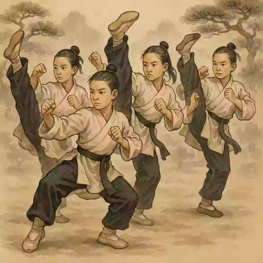 Practicing Wudang High Kicks
