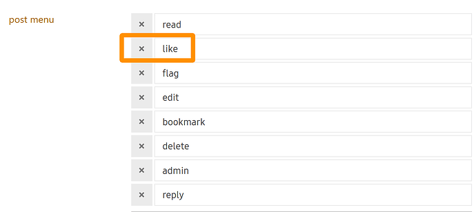 Remove like button