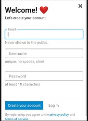 create account