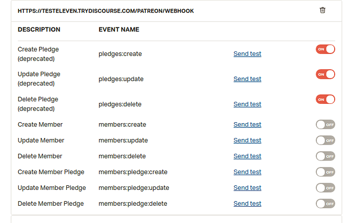 Webhook triggers