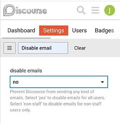 disable email