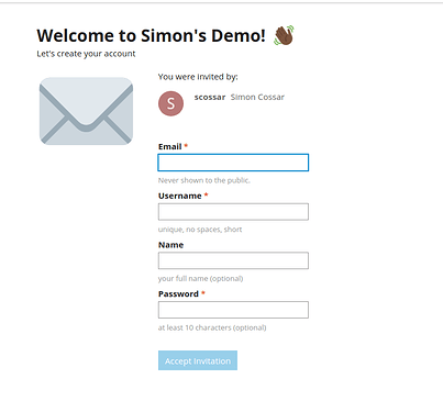 accept invite