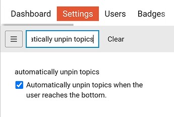 automatically unpin topics