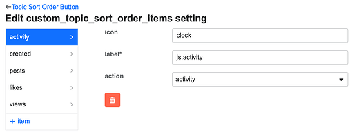 setting page