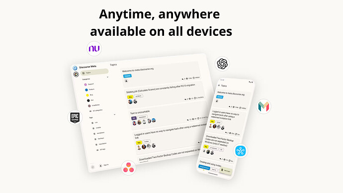 Explore new forums, Stay connected