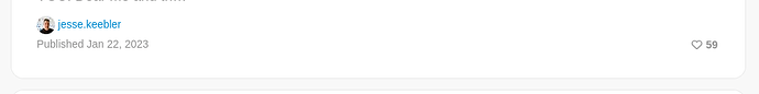 A screenshot of a social media post by "jesse.keebler" with a visible username, author profile picture, published date, and 59 hearts. (Captioned by AI)