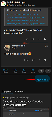 The image is a screenshot of a forum post discussing issues related to the ActivityPub plugin and a bug in Discord's login authentication feature. (Captioned by AI)