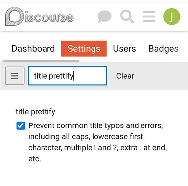 title prettify