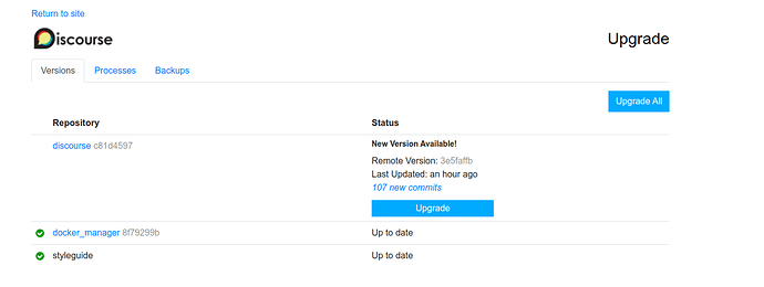 update dashboard