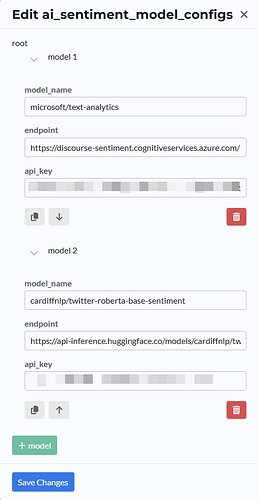 AI Sentiment Model Config