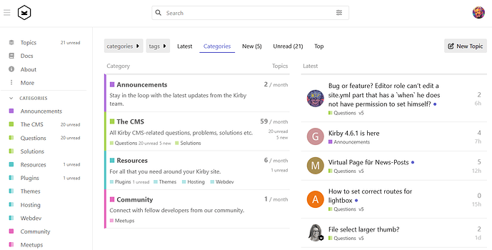 Kirby CMS forum