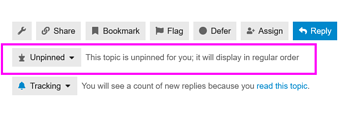 pin/unpin topic control