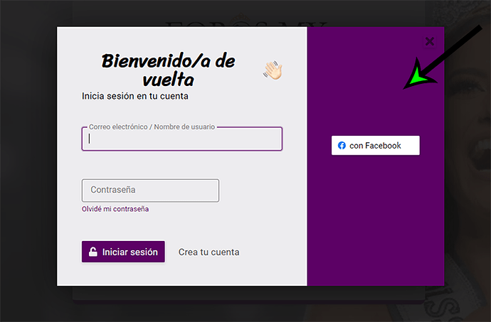 login page