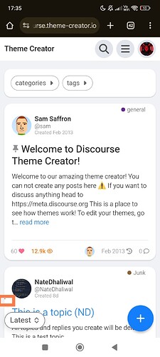 A imagem mostra uma captura de tela de um aplicativo móvel exibindo um criador de temas de discurso, com um perfil de usuário e threads de discussão visíveis. (Legenda da IA)