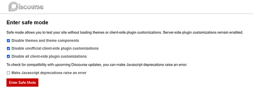 safe mode options