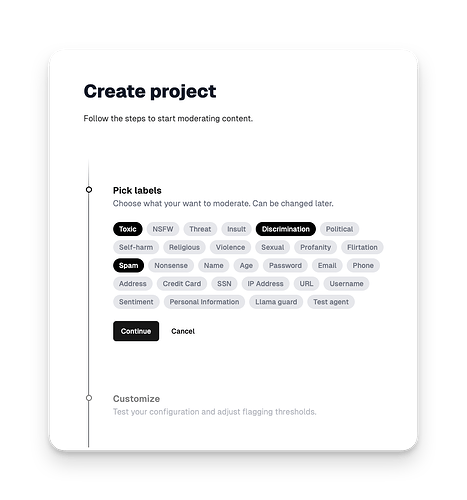 Création d'un nouveau projet