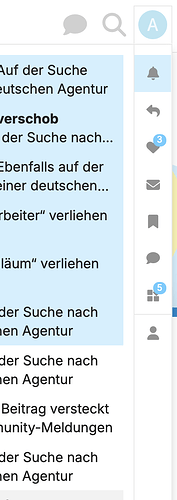 The image displays a screenshot of a messaging app interface in German with multiple chat notifications visible. (Labeled by AI)