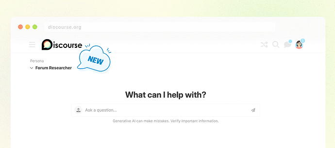 This image shows a Discord web interface on a Windows system, featuring the login section with placeholders for a username and personal avatar, along with options to switch between "Persona" and "Forum Researcher." Additionally, it includes a "NEW" announcement on a cloud icon and a note about the potential inaccuracies... (Captioned by AI)