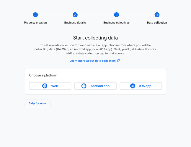 Data collection screen