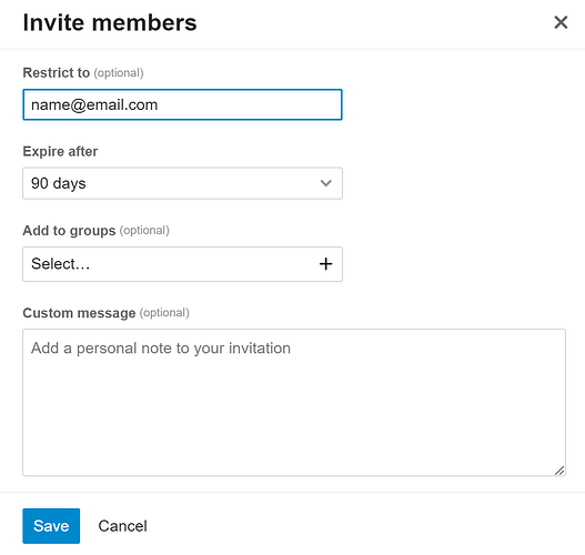 Custom Email Invite