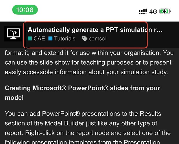 Questa immagine mostra un'interfaccia per CAE e Tutorial con un'opzione per generare automaticamente simulazioni PPT e creare diapositive PowerPoint da un modello per uso organizzativo e presentazioni. (Sottotitolato dall'IA)