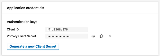 LinkedIn auth credentials screen