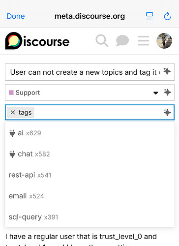 Cette image montre un ticket de support Discord demandant comment créer un nouveau sujet et le baliser. (Légendé par l'IA)
