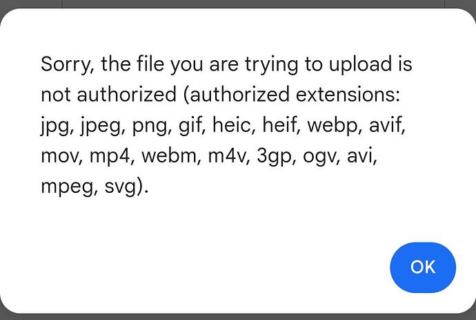 The error message I would like not to see.