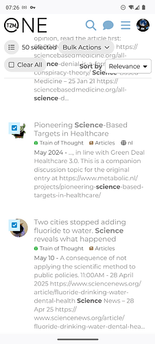 The image shows a screenshot of a Twitter app displaying various search results for articles related to medicine and science, with posts from MetaBase, Science News, and Green Deal Healthcare, and other miscellaneous content. (Captioned by AI)