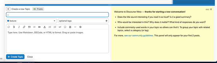 ejemplo de cuadro emergente del editor