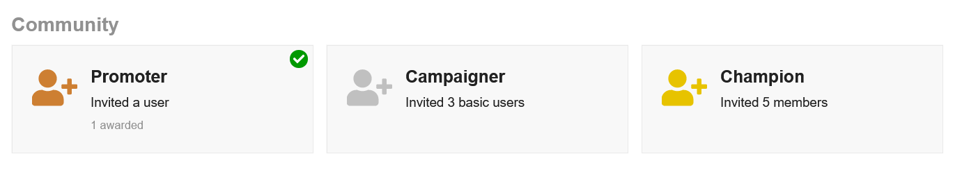 invite-related badges