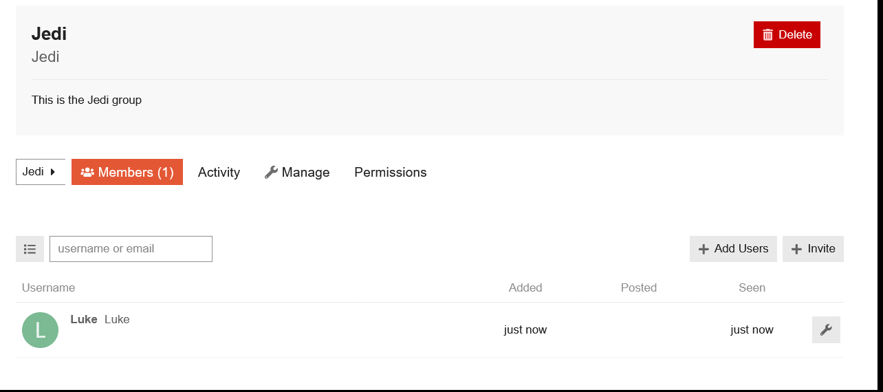 added to custom group