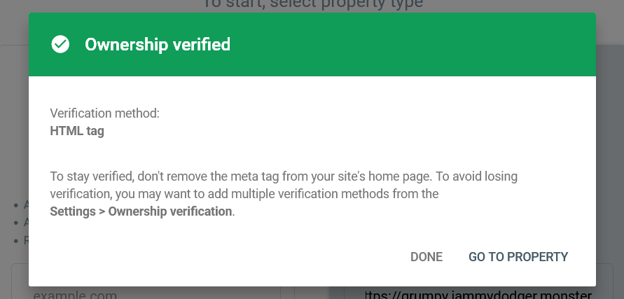 ownership verified