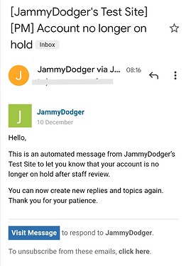 Unsilenced email