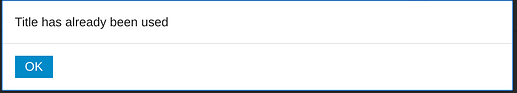 duplicate topic title error