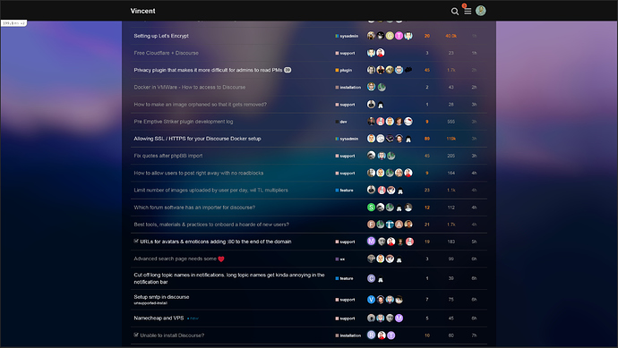 Discourse blurred background