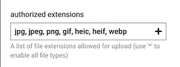 authorized extensions