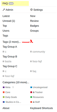 hamburger menu tags