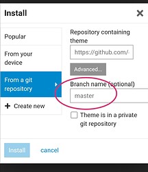 Theme modal