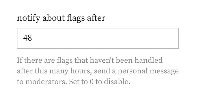 Notify about flags after