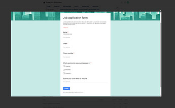 google forms example