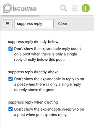 suppress reply