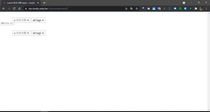 Category page loading error