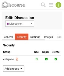 category permissions