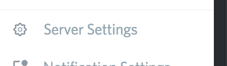 Server settings