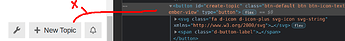 devtools new topic button markup