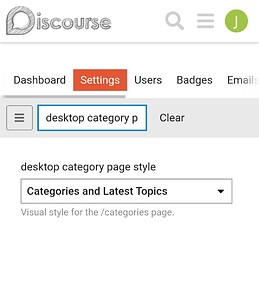 desktop category page style