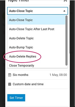 Topic Timer Options