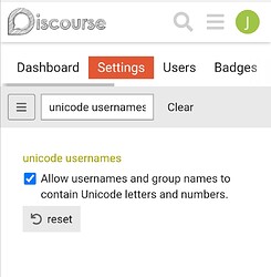 unicode usernames