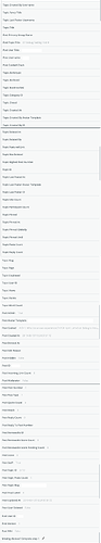 Webhook 选项列表